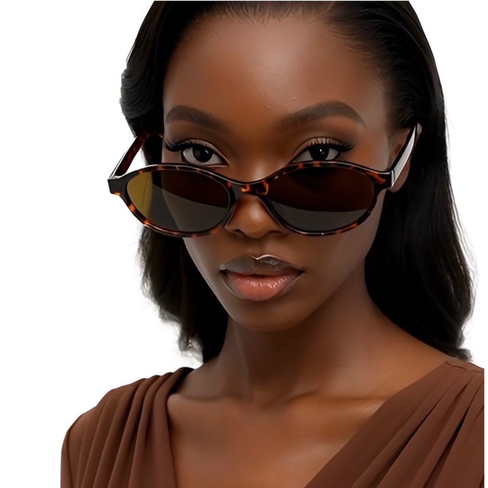 Oval Tortoiseshell Sunglasses Brown Lens Fashion Eyewear Women Lentes Mujeres‎